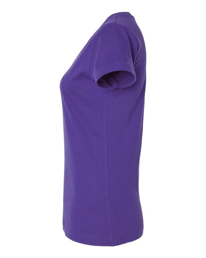 LAT Women's Fine Jersey V-Neck Tee 3507 #color_Purple