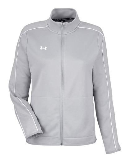Under Armour Women's Command Full-Zip 1383272 #color_Mod Grey/ White