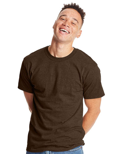 Hanes Unisex Beefy-T® T-Shirt 5180 #color_Heather Brown
