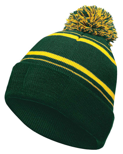 Holloway 8 1/2" Homecoming Beanie 223860 #color_Forest/ Light Gold
