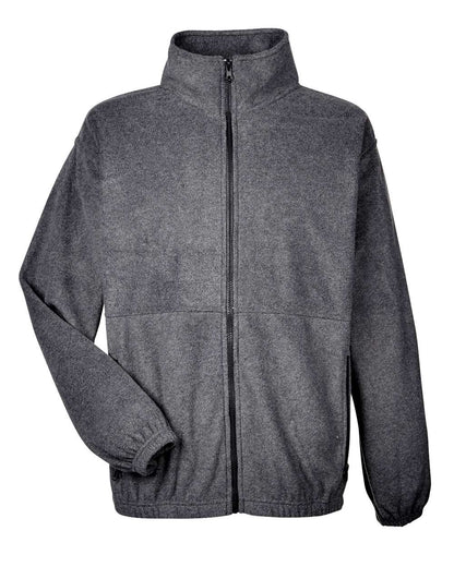 UltraClub Men's Iceberg Fleece Full-Zip Jacket 8485 #color_Charcoal