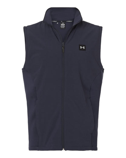 Under Armour Men's Drive Pro Storm Hybrid Vest - Limited Edition 1389595 #color_Midnight Navy/ Metallic Silver