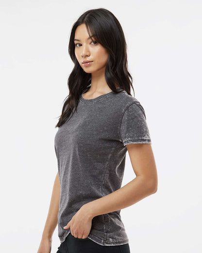 J. America Women’s Zen Jersey T-Shirt 8116 #colormdl_Dark Smoke