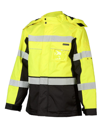 Kishigo Unisex Premium Black Series® Parka JS140-141 #color_Lime
