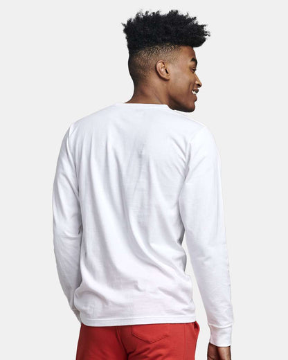 Russell Athletic Unisex Combed Ringspun Long Sleeve T-Shirt 600LRUS #colormdl_White