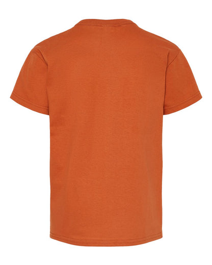 Hanes Essential-T Youth T-Shirt 5480 #color_Texas Orange