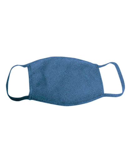 Bayside USA-Made 100% Cotton Face Mask 1900 #color_Heather Royal