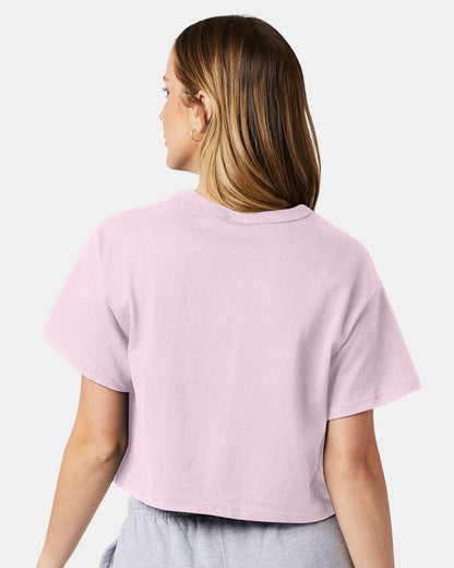 Champion Women's Heritage Jersey Crop T-Shirt T453W #colormdl_Pink Candy