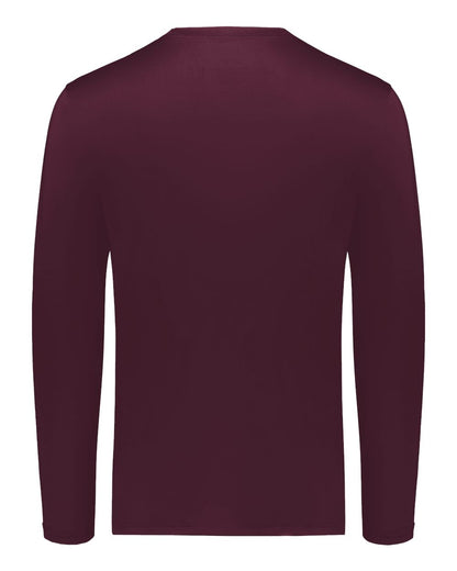 Holloway Unisex Essential Long Sleeve T-Shirt Powered By Coolcore 222138 #color_HMaroon