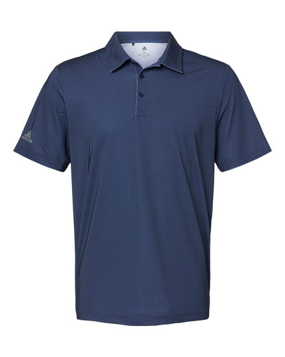 Adidas Men's Ultimate365 Diamond Dot Print Polo A498 #color_Navy Blue/ White/ Grey Three