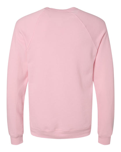 BELLA + CANVAS Sponge Fleece Raglan Crewneck Sweatshirt 3901 #color_Pink