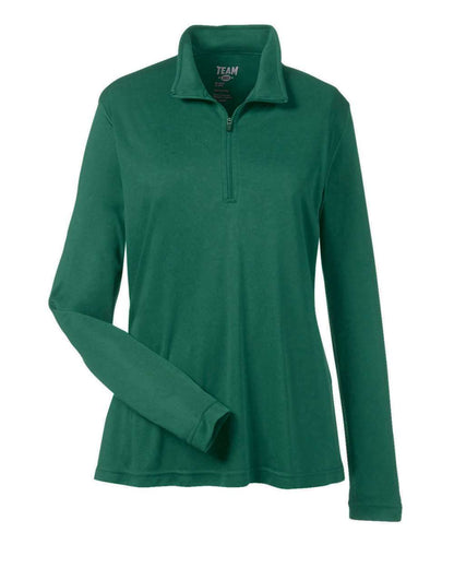 Team 365 Women's Zone Performance Quarter-Zip Pullover TT31W #color_Sport Forest