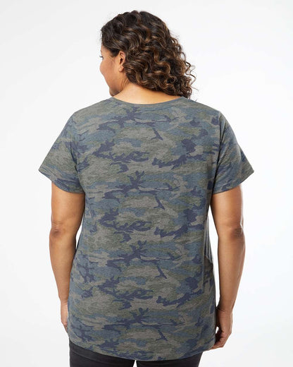 LAT Women's Curvy Collection Fine Jersey Tee 3816 #colormdl_Vintage Camo