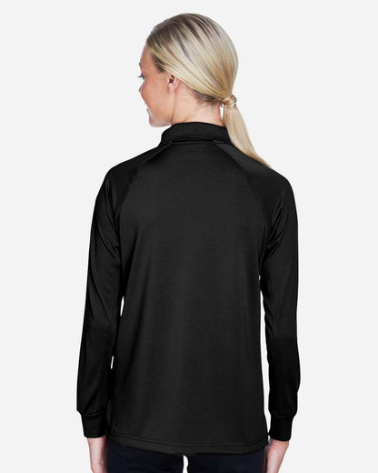 Harriton Women's Advantage Long Sleeve Tactical Polo M211LW #colormdl_Black