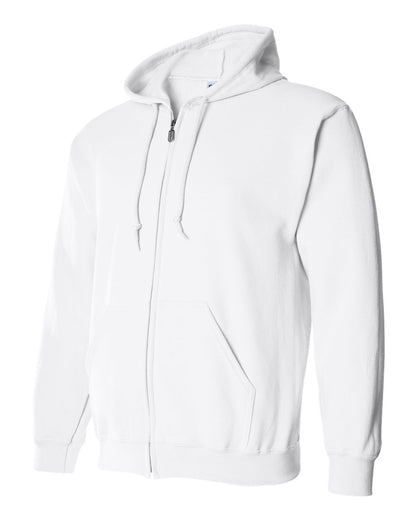 Gildan Unisex Heavy Blend™ Full-Zip Hooded Sweatshirt 18600 #color_White