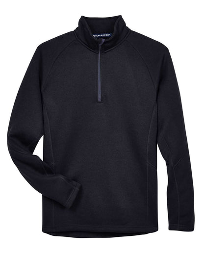 Devon & Jones Unisex Bristol Sweater Fleece Quarter-Zip Pullover DG792 #color_Black