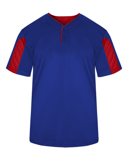 Alleson Athletic Men's Striker Placket 7976 #color_Royal/ Red
