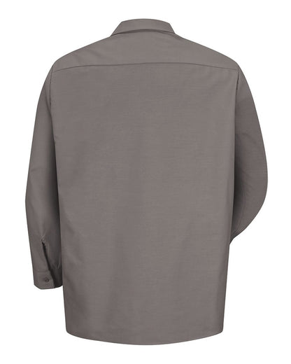 Red Kap Men's Industrial Long Sleeve Work Shirt SP14 #color_Grey