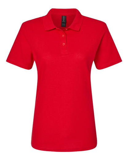 Gildan Women's Softstyle® Pique Polo 64800L #color_Cherry Red