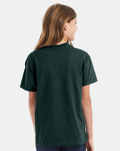 Hanes Authentic Youth T-Shirt 5450 #colormdl_Deep Forest