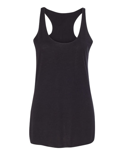 BELLA + CANVAS Women's Triblend Racerback Tank 8430 #color_Solid Black Triblend