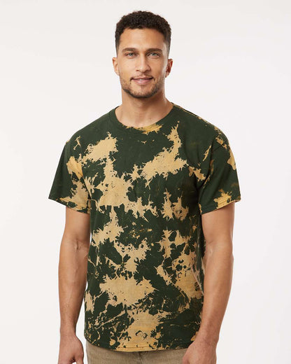 Colortone Unisex Bleach Out Dyed T-Shirt 1385 #colormdl_Green