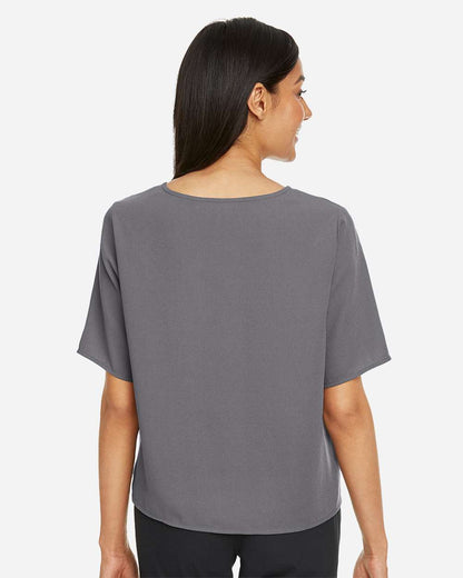 Devon & Jones Women's Perfect Fit™ Tie Front Blouse DP617W #colormdl_Graphite