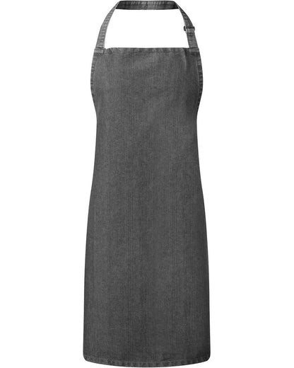 Artisan Collection by Reprime Recycled Bib Apron RP150 #color_Black Denim