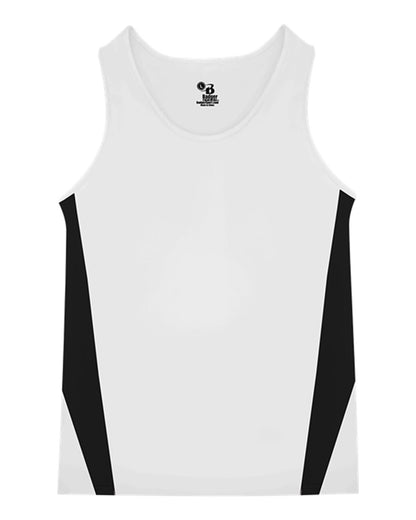 Alleson Athletic Youth Stride Singlet 2667 #color_White/ Black