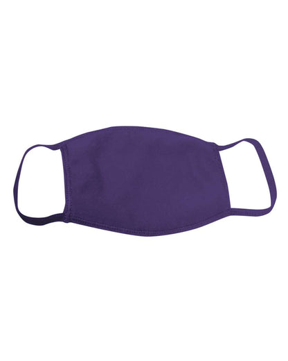 Bayside USA-Made 100% Cotton Face Mask 1900 #color_Purple