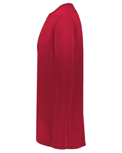 Holloway Youth Momentum Long Sleeve T-Shirt 222823 #color_Scarlet