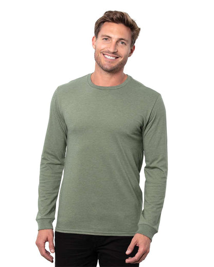 Threadfast Apparel Unisex Epic CVC Long Sleeve T-Shirt T3001 #colormdl_Heather Military Green