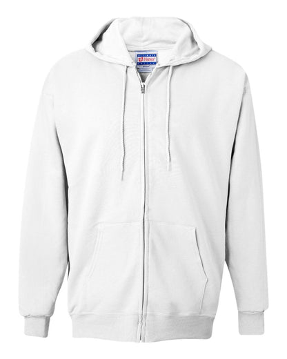 Hanes Unisex Ultimate Cotton® Full-Zip Hooded Sweatshirt F280 #color_White