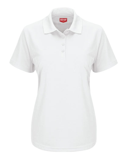 Red Kap Women's Performance Knit Pocketless Core Polo SK97 #color_White