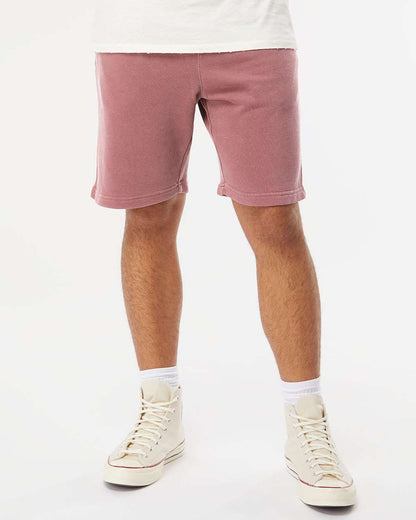 Independent Trading Co. Unisex Pigment-Dyed Fleece Shorts PRM50STPD #colormdl_Pigment Maroon