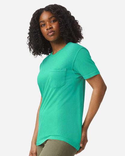 Comfort Colors Unisex Garment-Dyed Heavyweight Pocket T-Shirt 6030 #colormdl_Island Green