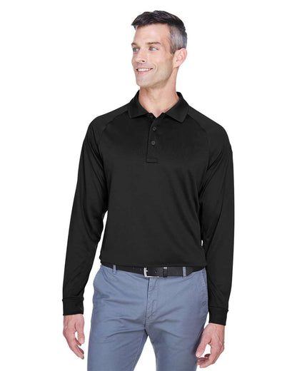 Harriton Men's Advantage Long Sleeve Tactical Polo M211L #colormdl_Black