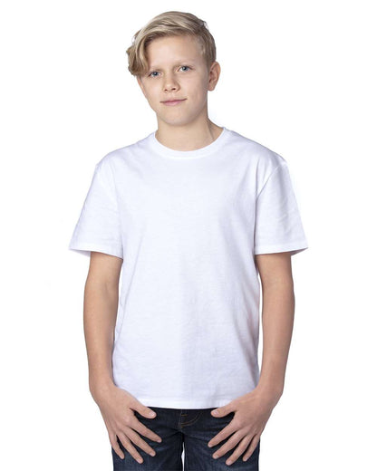 Threadfast Apparel Youth Ultimate CVC T-Shirt 600A #colormdl_White