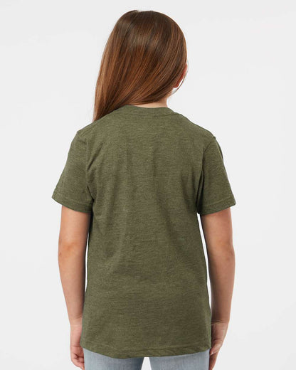 Tultex Youth Fine Jersey T-Shirt 235 #colormdl_Heather Military Green