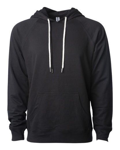 Independent Trading Co. Icon Lightweight Loopback Terry Hooded Sweatshirt SS1000 #color_Black