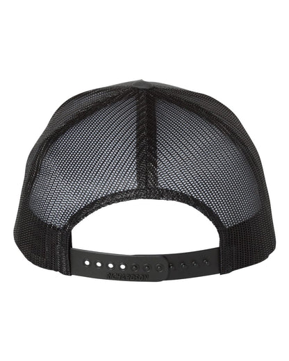 Richardson Five-Panel Trucker Cap 112FP #color_Charcoal/ Black