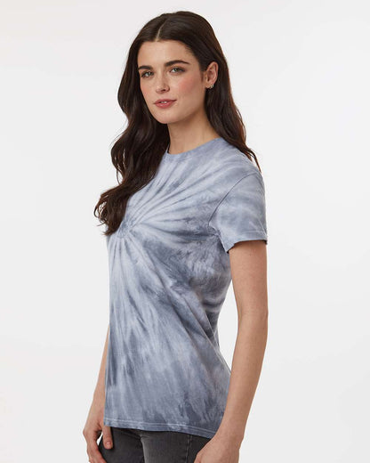 Dyenomite Cyclone Pinwheel Tie-Dyed T-Shirt 200CY #colormdl_Silver