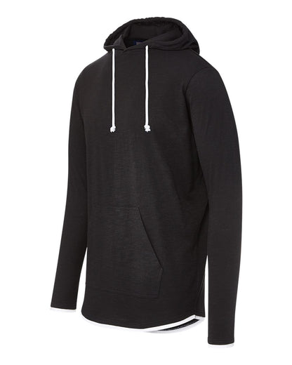 MV Sport Unisex Miles Slub Hooded Long Sleeve T-Shirt 24401 #color_Black