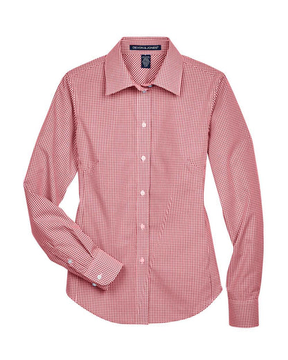 Devon & Jones Women's Crown Collection® Gingham Check Woven Dress Shirt D640W #color_Red