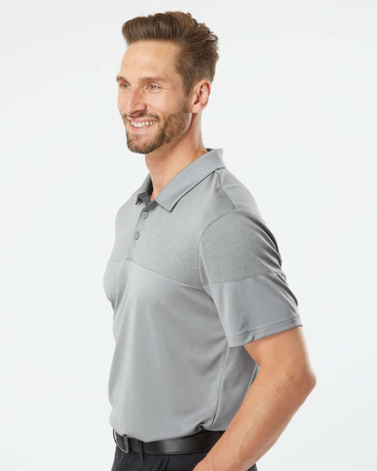 Adidas Heathered 3-Stripes Colorblocked Polo A213 #colormdl_Grey Three