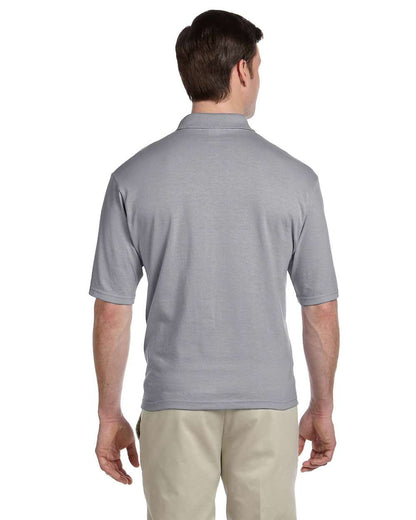 JERZEES Men's SpotShield® 50/50 Polo with Pocket 436MPR #colormdl_Oxford