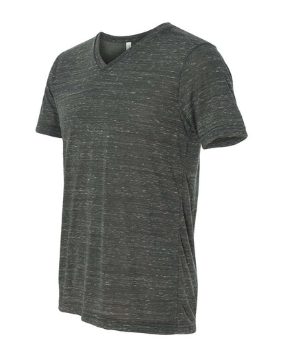 BELLA + CANVAS Textured Jersey V-Neck Tee 3655 #color_Charcoal Marble