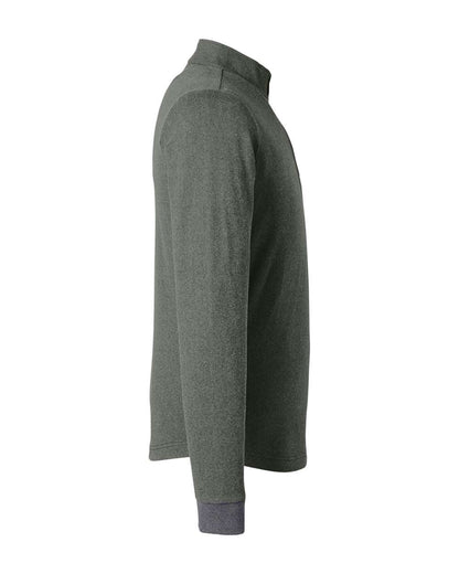 Swannies Men's Emery Quarter-Zip Pullover SWE500 #color_Olive/ Grey Heather