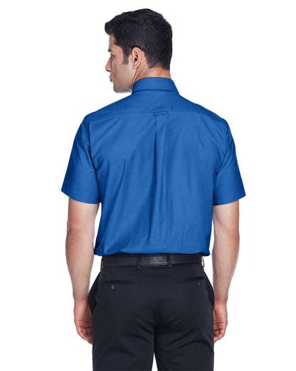 Harriton Men's Oxford Short Sleeve with Stain-Release M600S #colormdl_French Blue