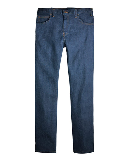 Dickies Men's Odd Sizes Industrial 5-Pocket Flex Jeans LD21ODD #color_Rinsed Indigo Blue - 32I